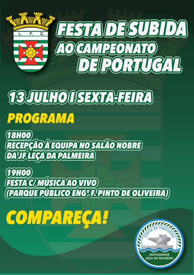 Festa de subida Leça FC