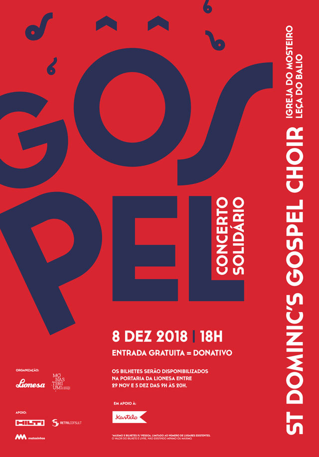 Cartaz Gospel no Mosteiro de Leça do Balio