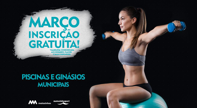 Inscrição gratuita nas piscinas e ginásios municipais de Matosinhos Inscrição gratuita nas piscinas e ginásios municipais de Matosinhos