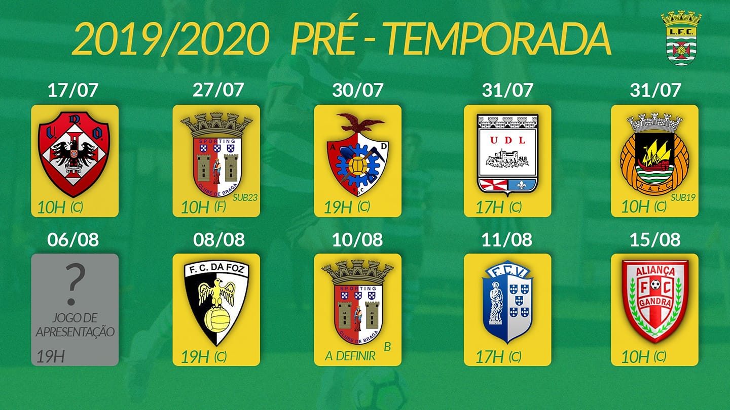 CALENDÁRIO DE PRÉ-TEMPORADA: