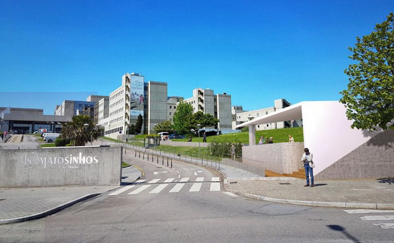 Acesso pedonal ao Hospital Pedro Hispano Matosinhos