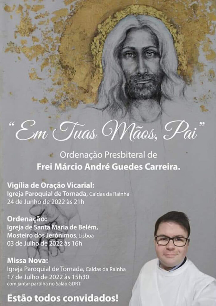 Pagela ordenação sacerdotal Frei Márcio Carreira