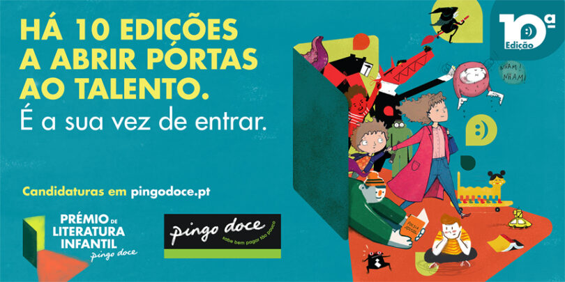 Cartaz 10ª edição do Prémio de Literatura Infantil Pingo Doce.