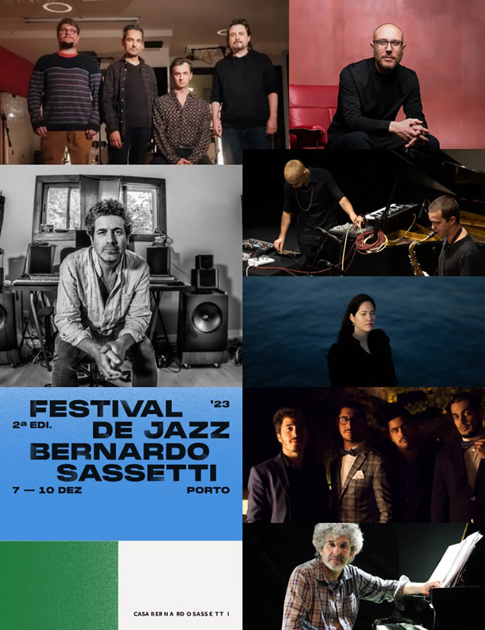 Cartaz segunda edição do Festival de Jazz Bernardo Sassetti - Porto