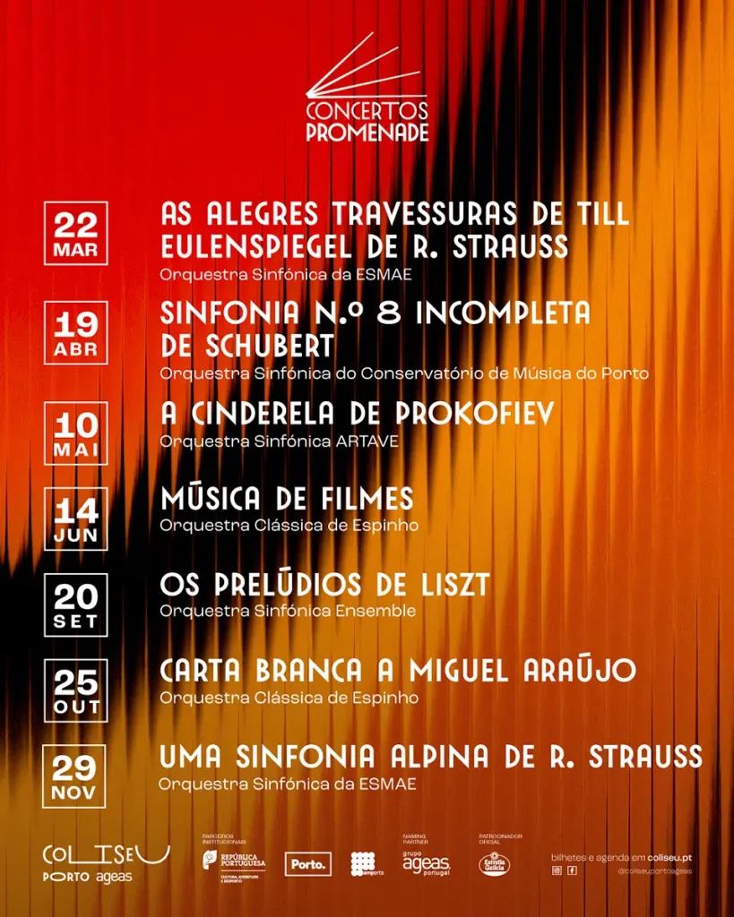 Cartaz Concertos Promenade 2026 Concertos