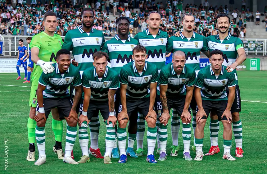 Equipa do Leça FC em Rebordosa