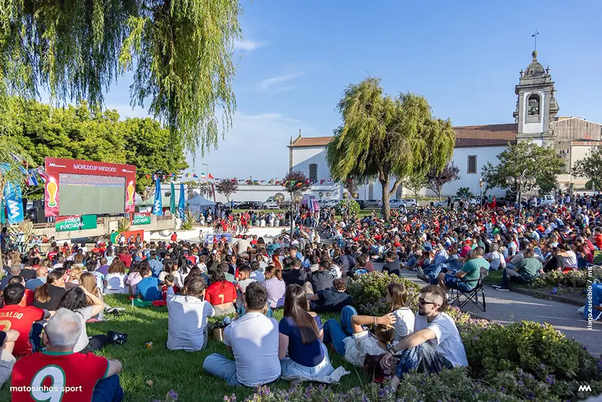 Fan Zone instalada no Parque Público Fernando Pinto de Oliveira - Leça da Palmeira