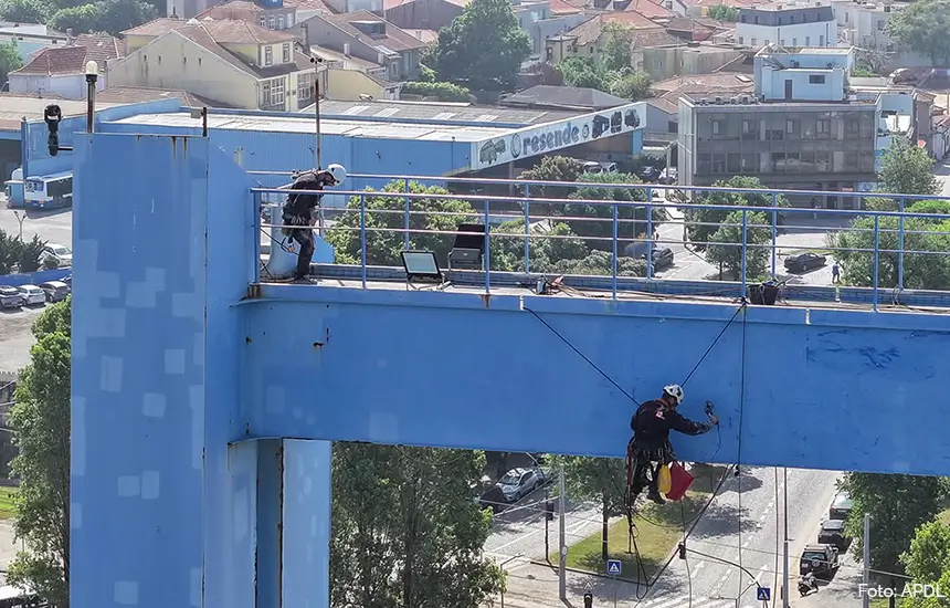 Obras manutenção da Ponte Móvel